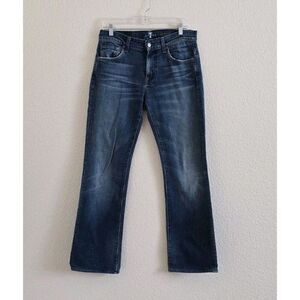 7 For All Mankind Original Fit Bootcut Med Wash Jeans USA Made Size 32